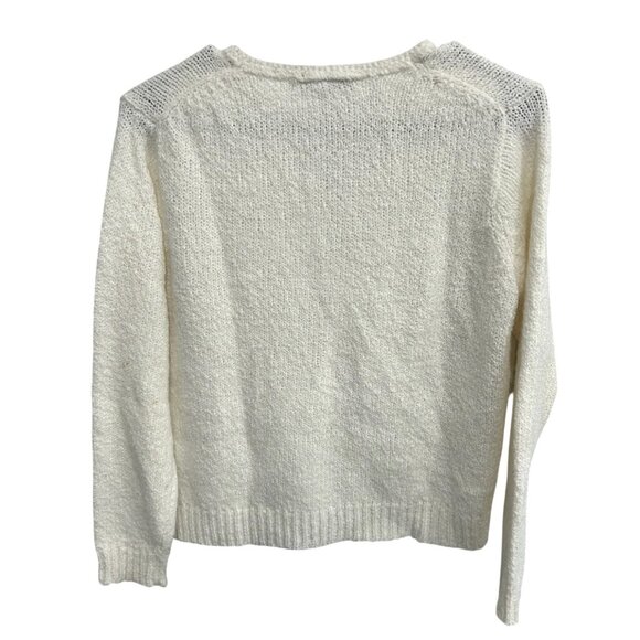 Northern Isles Womens White Button-Up Cardigan Sweater Sz PS - Picture 2 of 9